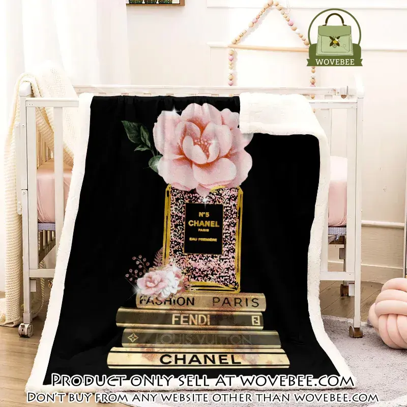 Chanel top luxury brand premium blanket fleece home decor wvb4851430